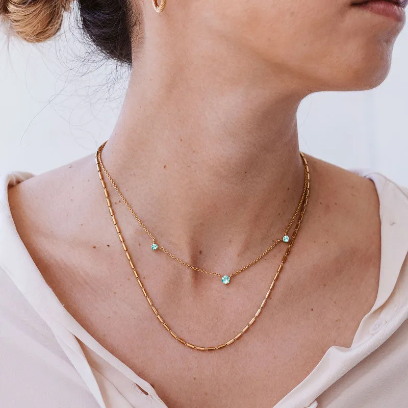 Celestial Necklace, Blue Topaz, Silver