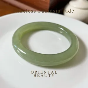 Certified Genuine water Green Hetian Jade nephrite jade Bracelet bangle - 55mm inner diameter