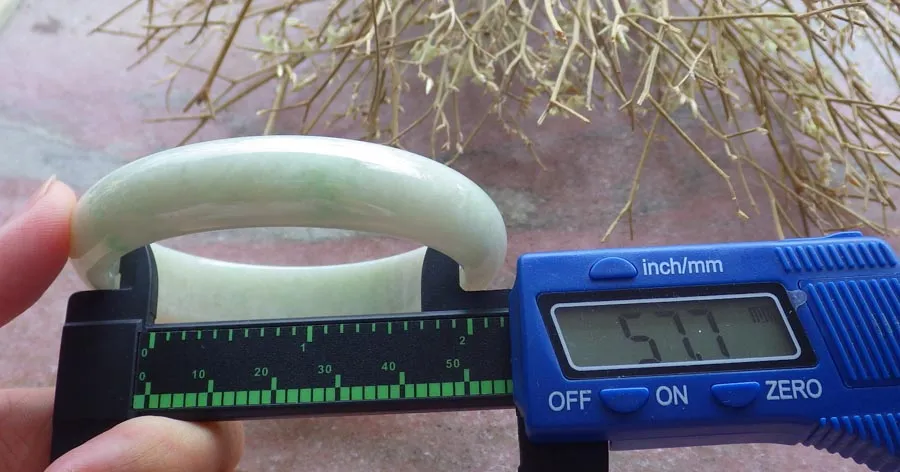 Certified Hand Carved Green Burma 100% Natural Myanmar Burma Grade A JADE Jadeite Round Circle Bangle Bracelet 58mm