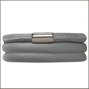Endless Triple Gray Leather Bracelet