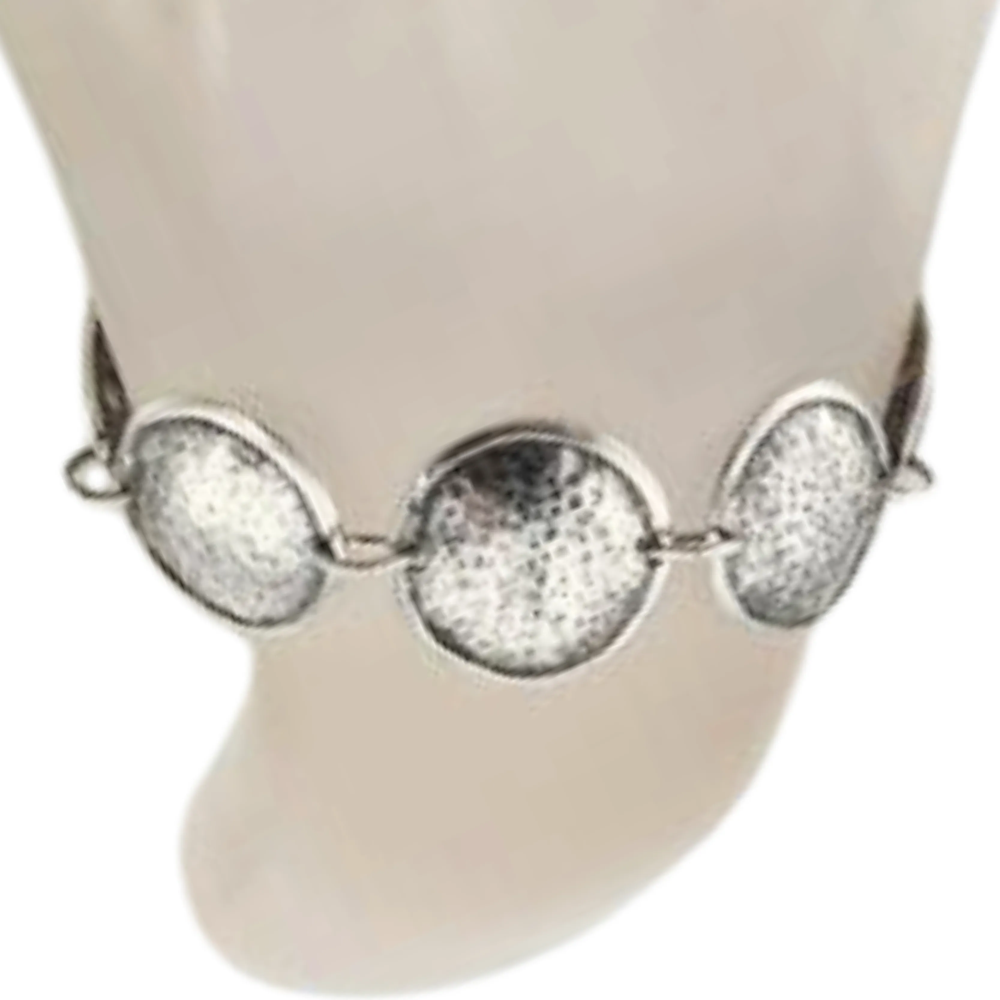 Hadar Designers Handmade Art Hammered 925 Sterling Silver Bracelet (H)