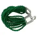 Jade Multi-Strand Bracelet with Art Deco Style Clasp