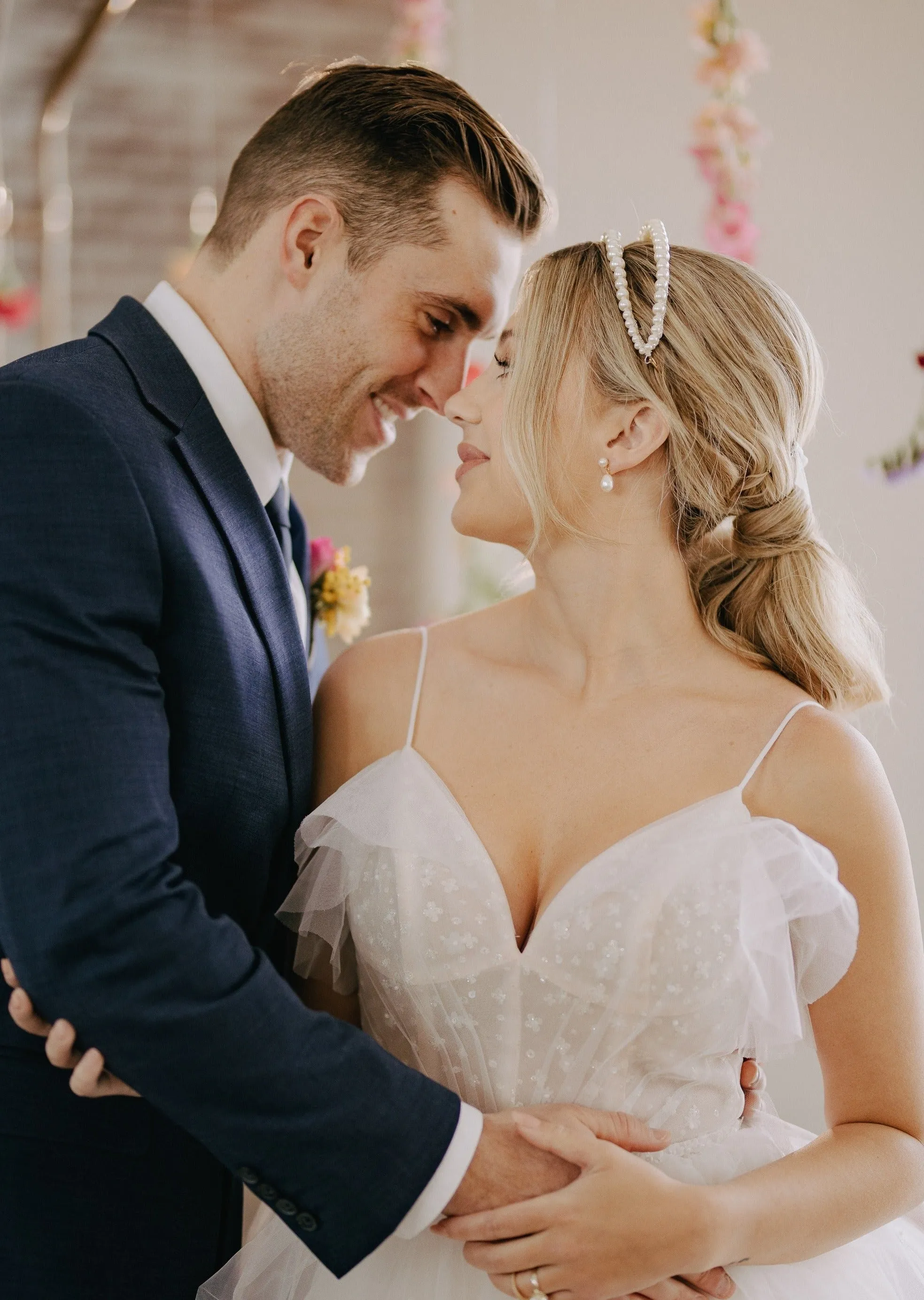JESS Double Pearl Drop Bridal Earrings