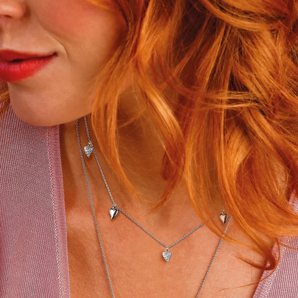 Kit Heath Desire Precious White Topaz Heart Station Necklace