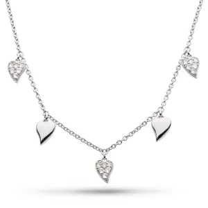 Kit Heath Desire Precious White Topaz Heart Station Necklace