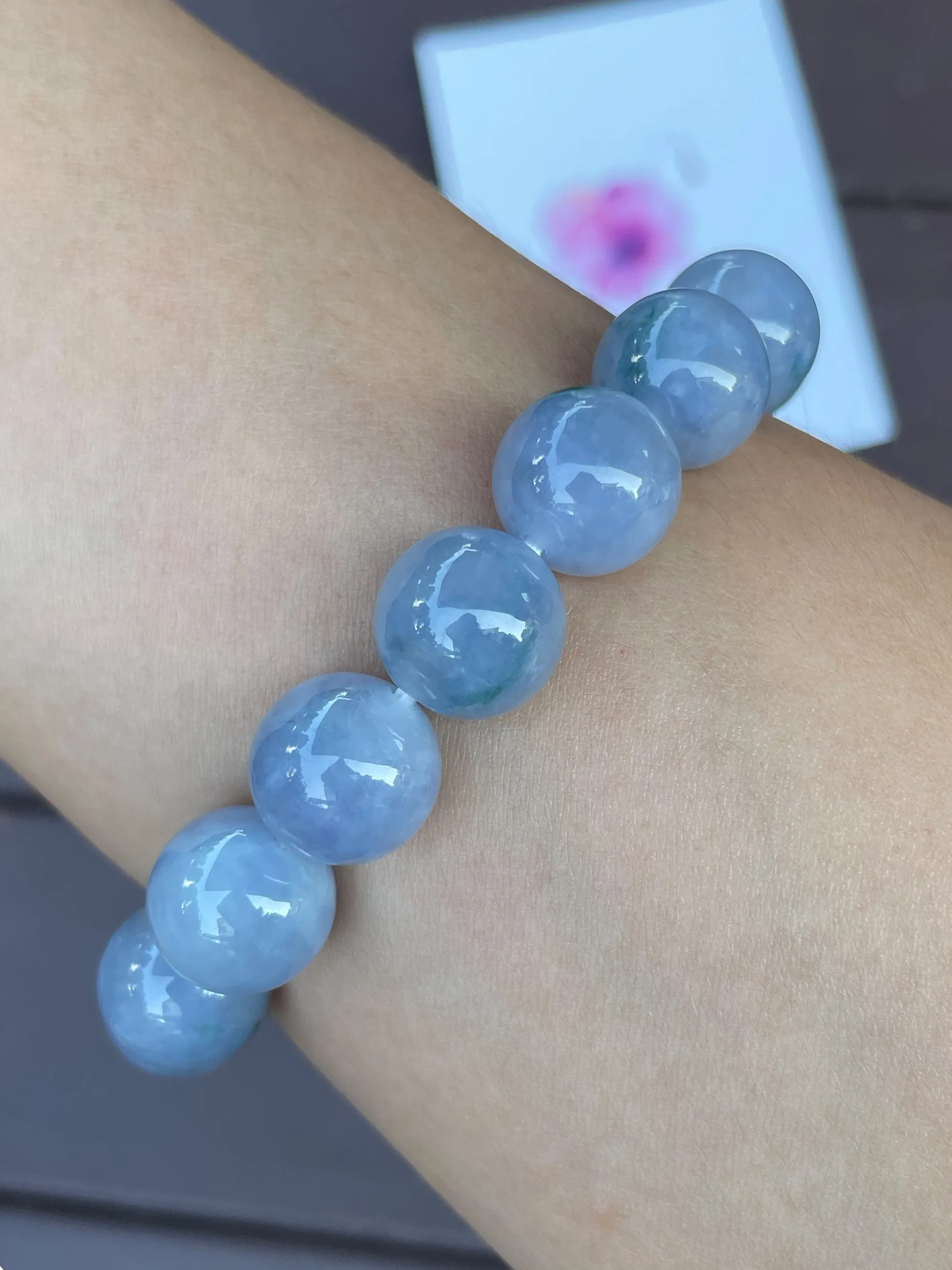 Lavender Jade Bracelet - Round Beads (NJBA019)