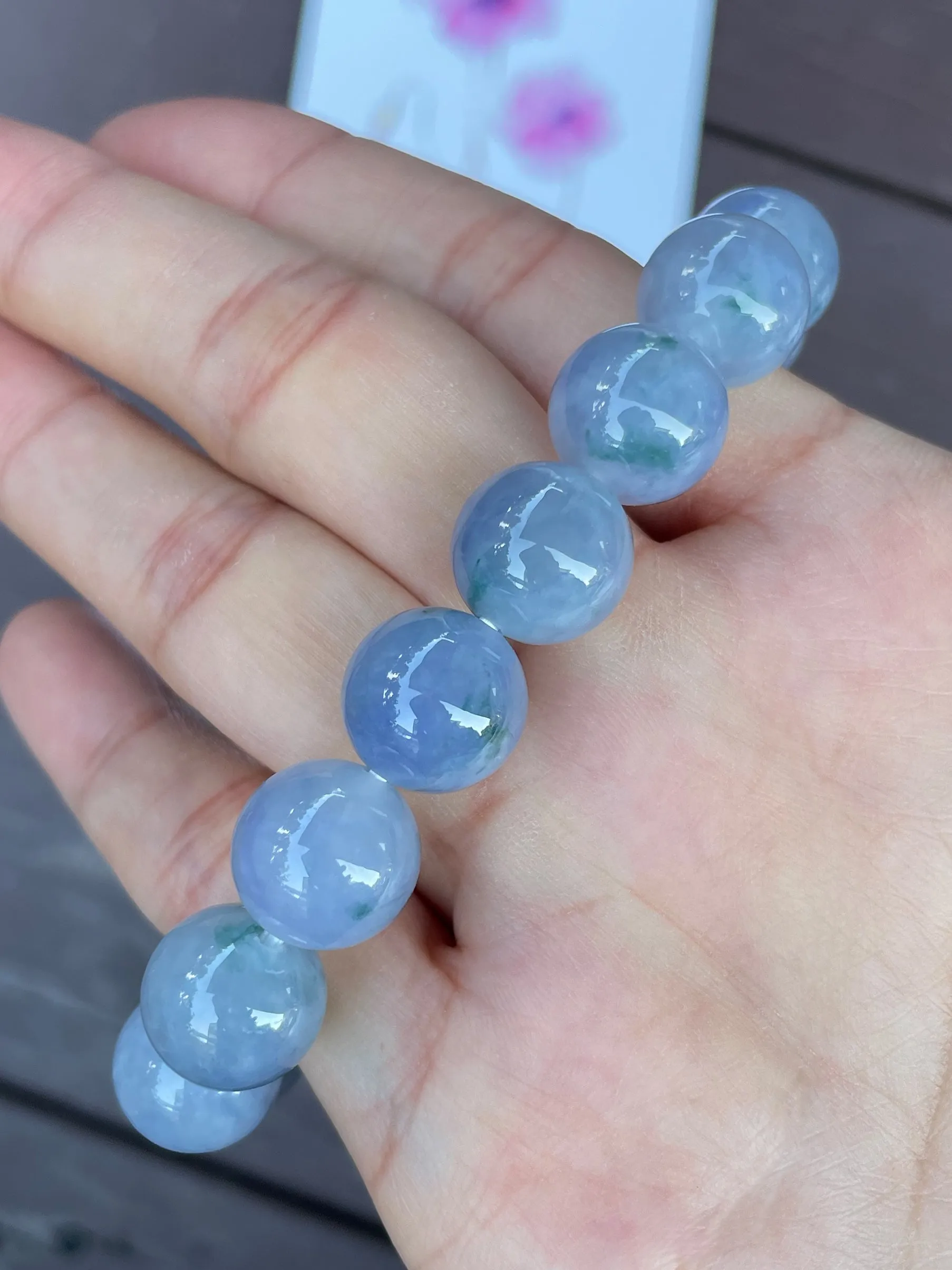 Lavender Jade Bracelet - Round Beads (NJBA019)