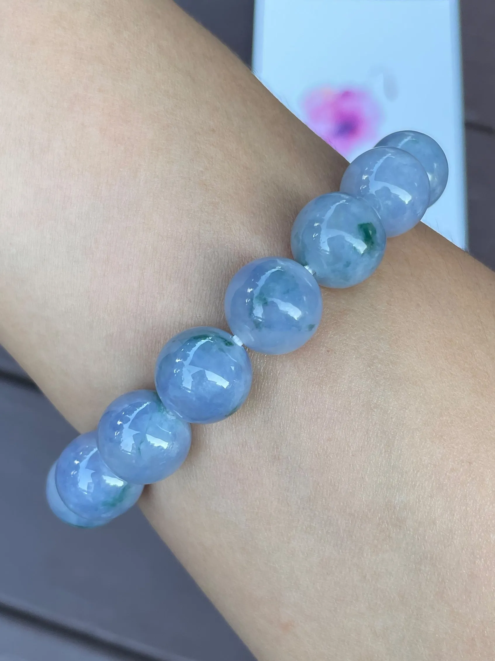 Lavender Jade Bracelet - Round Beads (NJBA019)