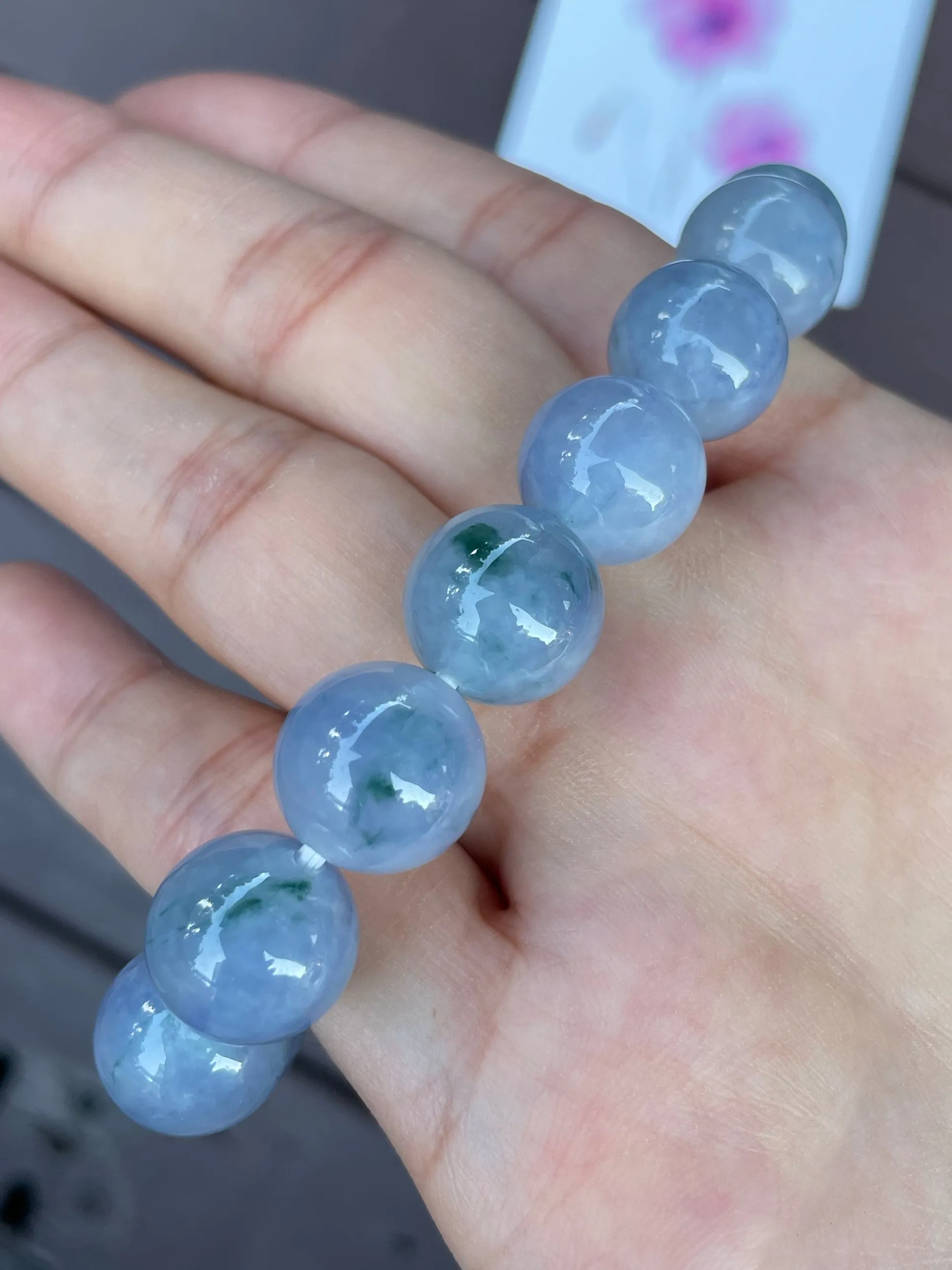 Lavender Jade Bracelet - Round Beads (NJBA019)