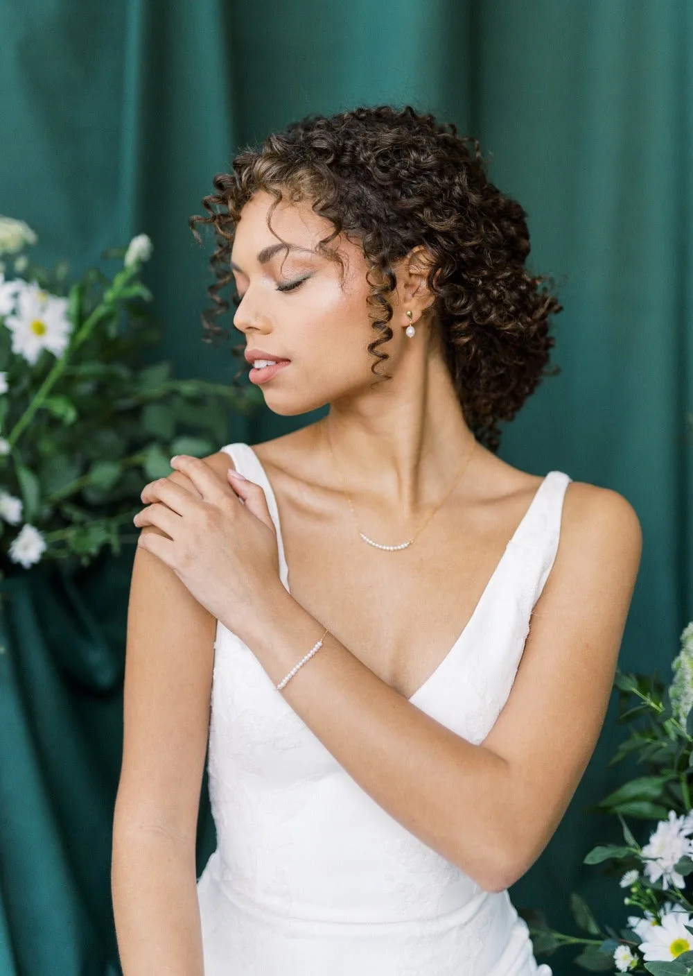 LORELEI Teardrop Freshwater Pearl Earrings