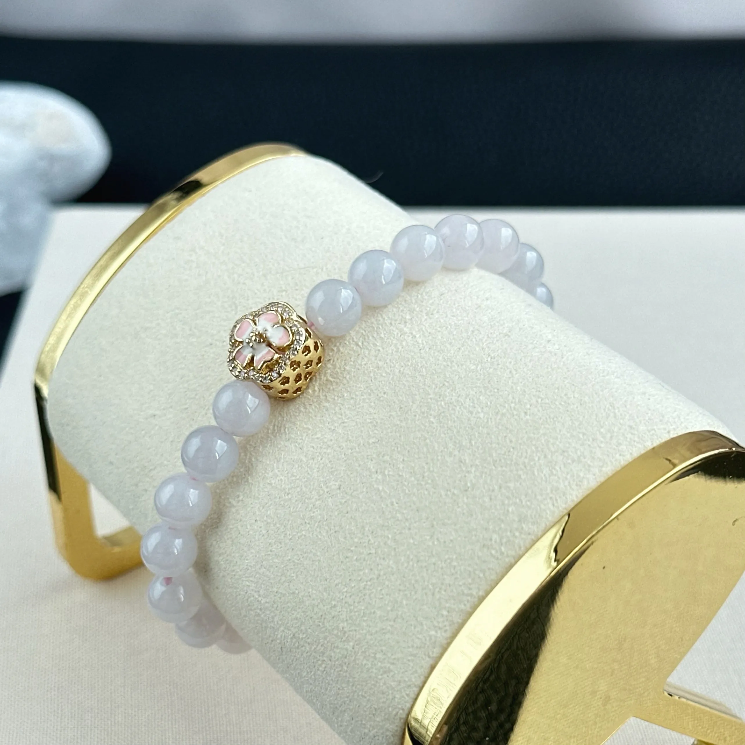 Lotus Harmony Jade Bracelet