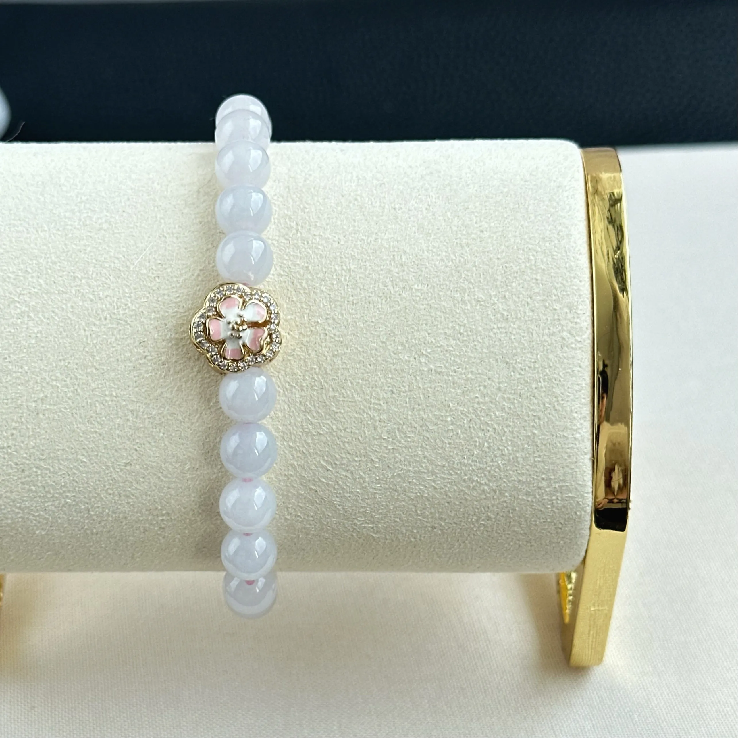 Lotus Harmony Jade Bracelet