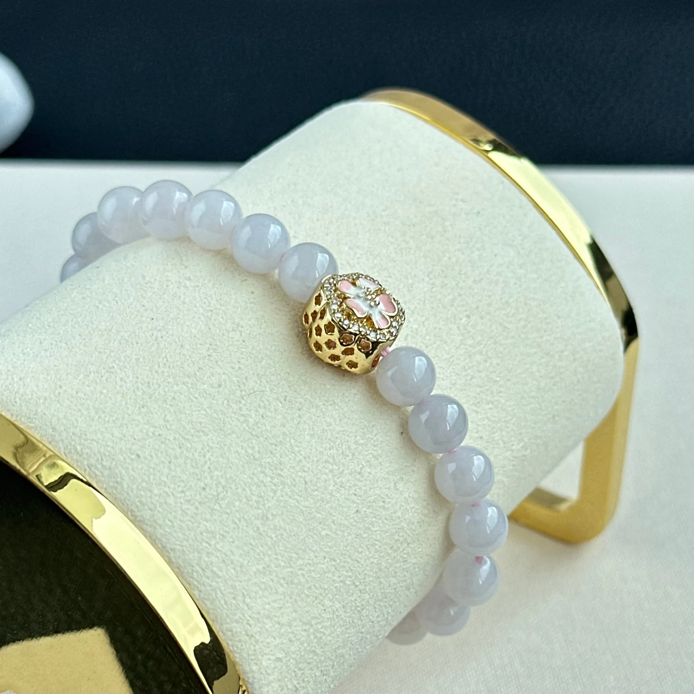 Lotus Harmony Jade Bracelet