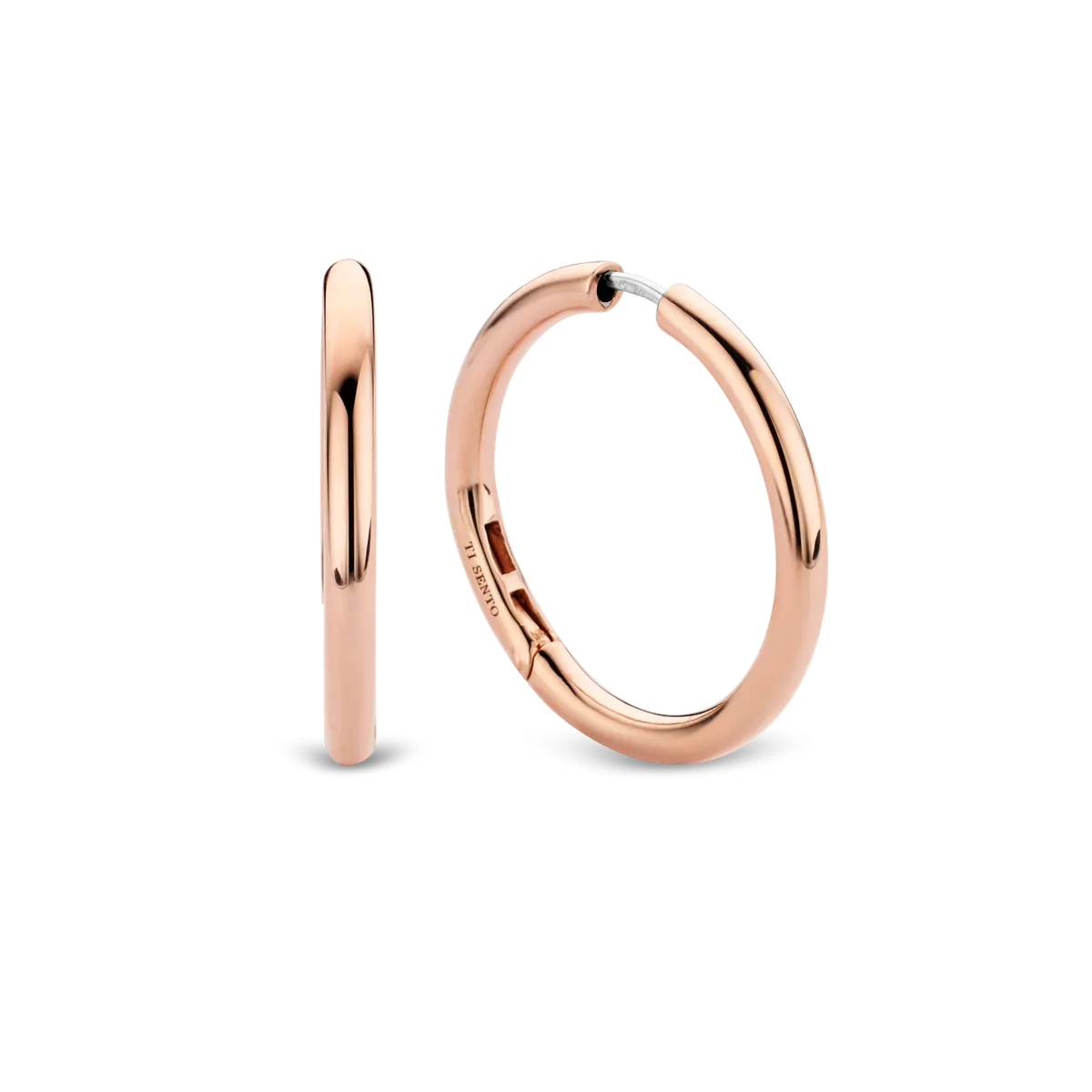 Milano Hoop Earrings - Rose Gold - 7782SR