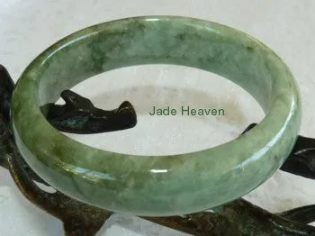 Sale-"Yin Yang" Balancing Grade A Jadeite Bangle 57.5mm   Certificate (750)