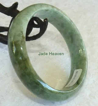 Sale-"Yin Yang" Balancing Grade A Jadeite Bangle 57.5mm   Certificate (750)