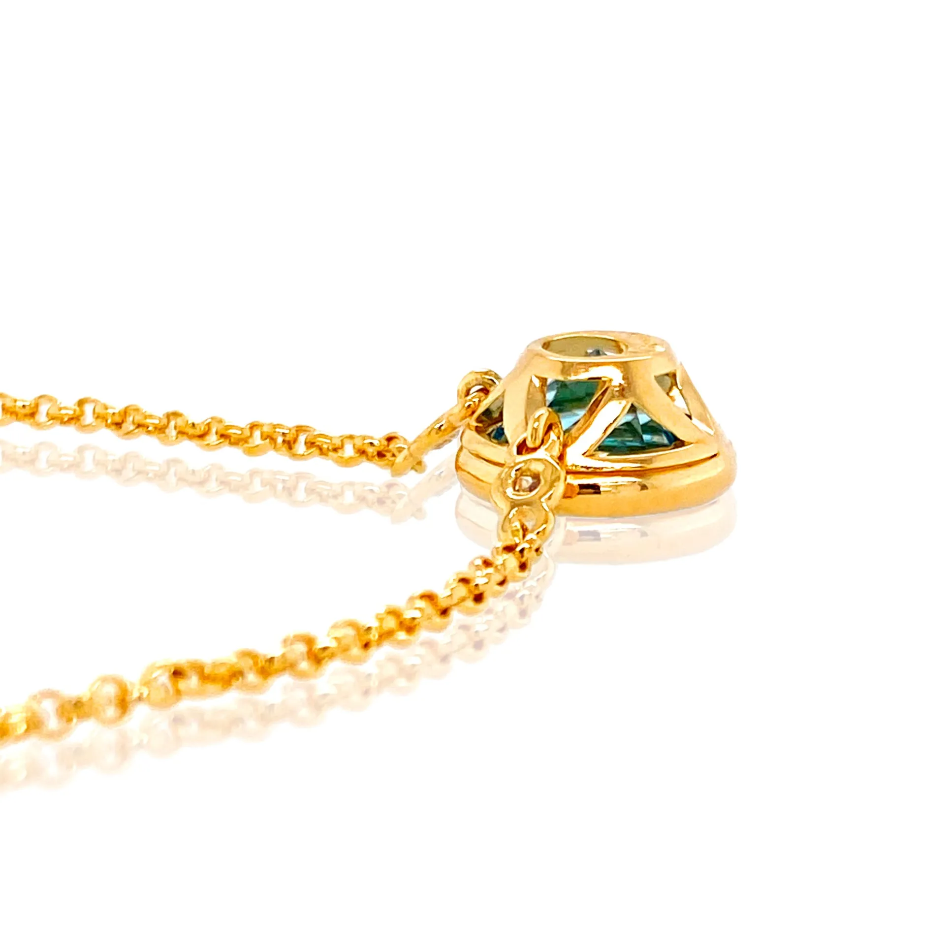 SIGNATURE Necklace (1287) - Blue Topaz / YG
