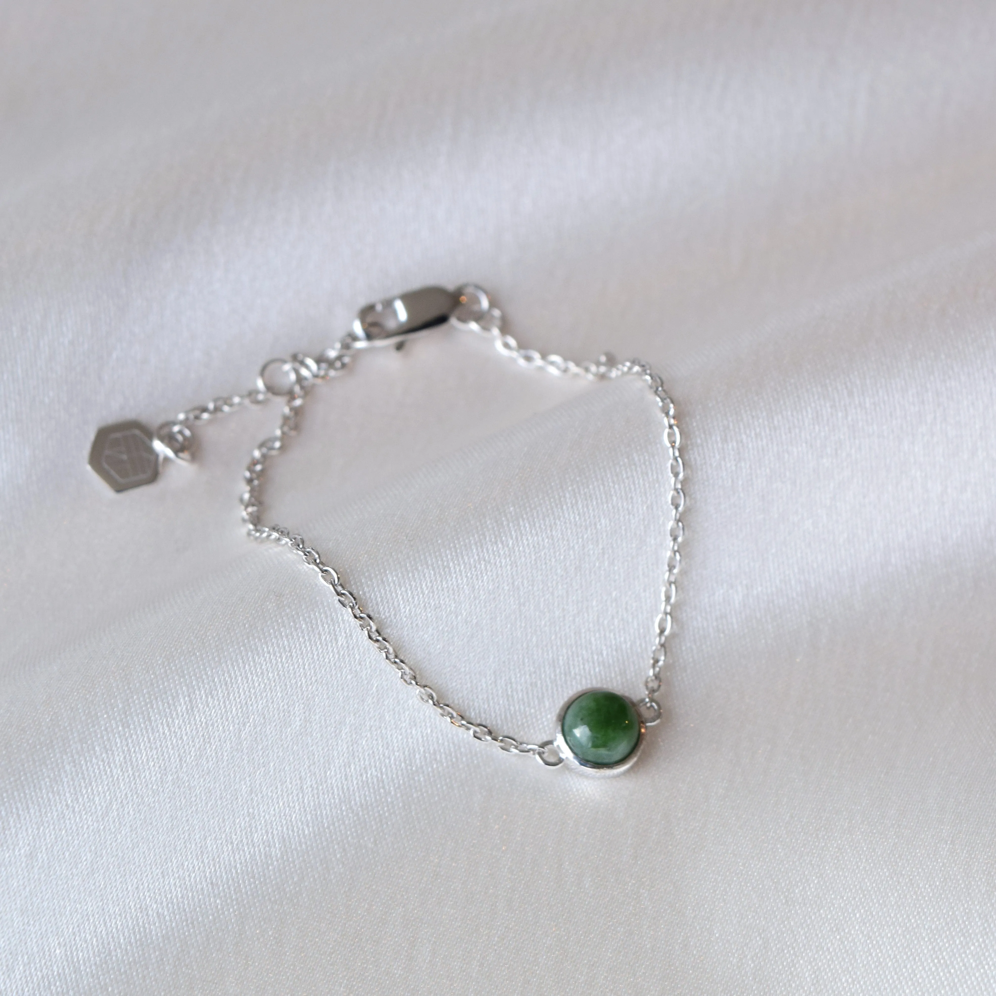 Silver Jade Bracelet - Terra