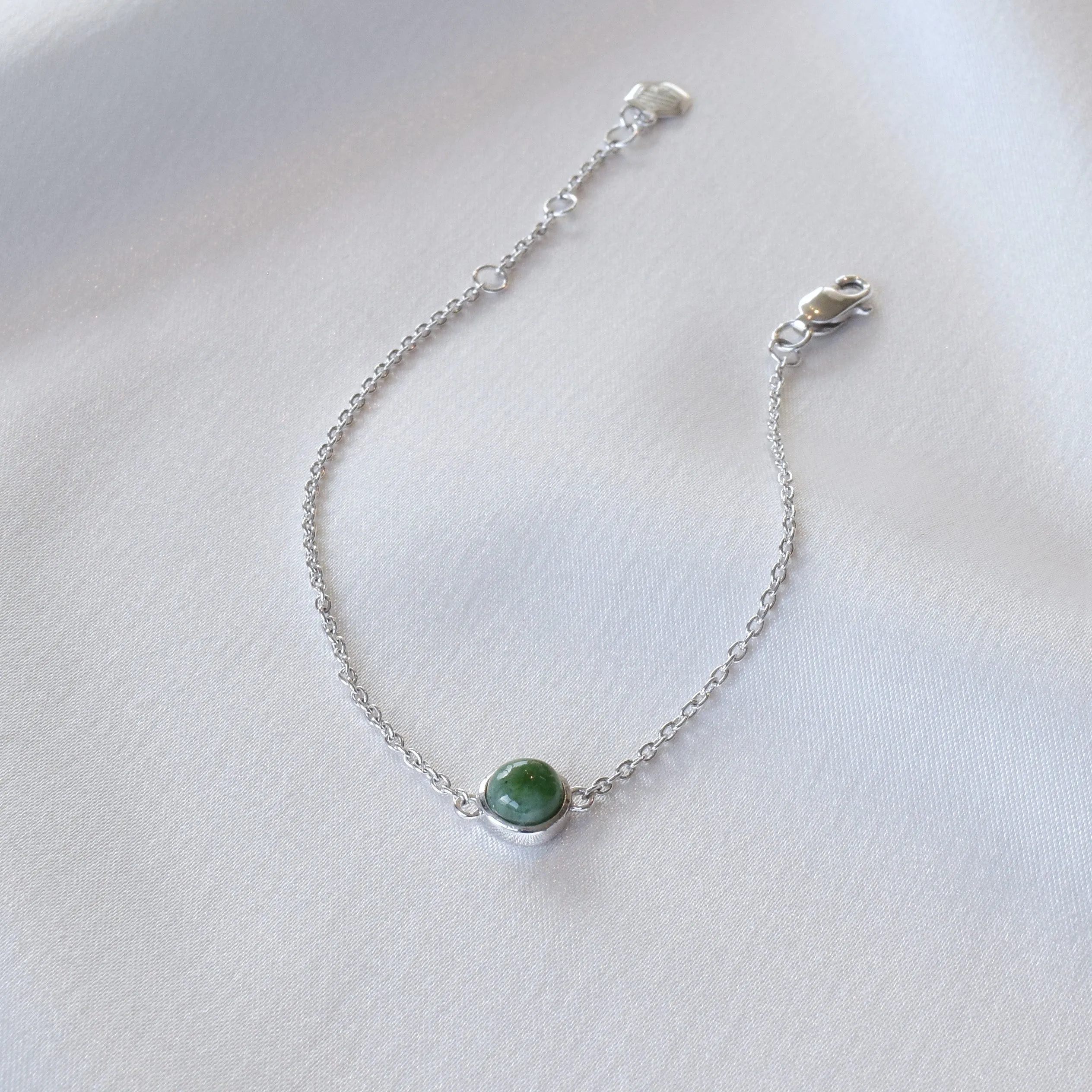 Silver Jade Bracelet - Terra