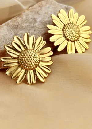 Sunflower Statement Stud Earrings