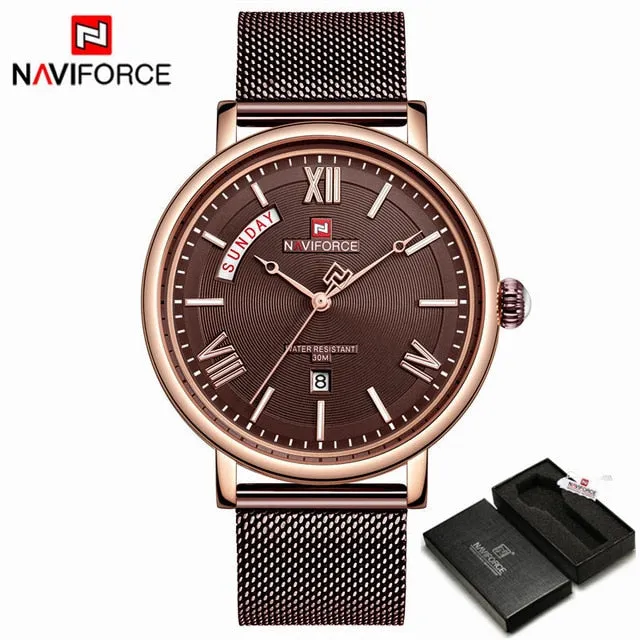 Teveno Men's Stainless Steel Mesh Watch
