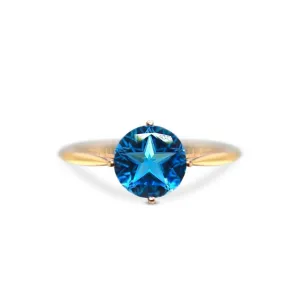 TEXAS STAR CUT BLUE TOPAZ RING IN AUSTIN, TX.