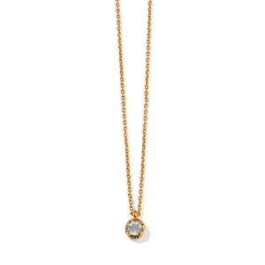 Winkie Necklace, Blue Topaz, Gold