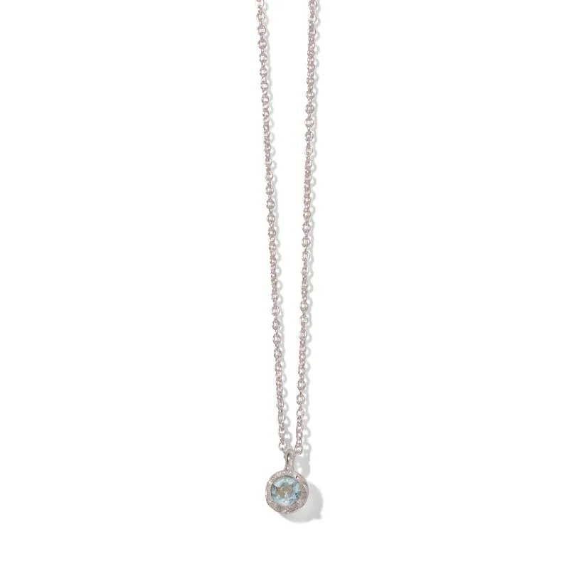 Winkie Necklace, Blue Topaz, Silver